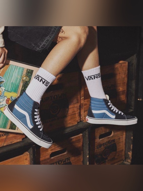 Vans Other - Vans Mens Two-Tone Blue Sk8-Hi High-Top Sneakers 8